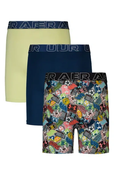 Under Armour Assorted 3-pack Ua Performance Tech™ Boxer Briefs In Multi