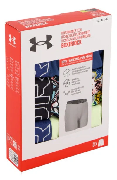 Under Armour Assorted 3-pack Ua Performance Tech™ Boxer Briefs In Multi