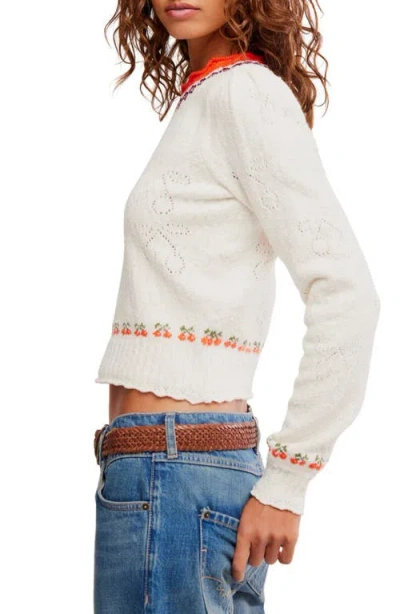 Free People Tilly Pullover Sweater In White