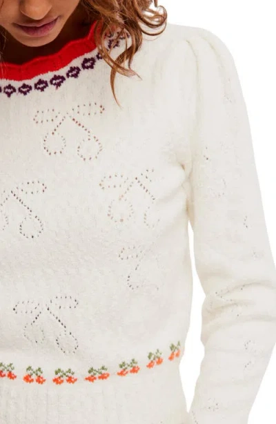 Free People Tilly Pullover Sweater In White