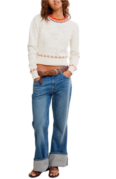 Free People Tilly Pullover Sweater In White