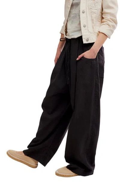 Free People Chambers Laid Back Pull On Pants In Black