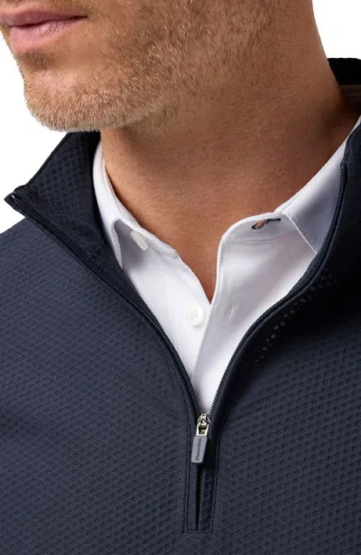 Mizzen + Main Mizzen+main Easton Textured Performance Quarter Zip Pullover In Blue