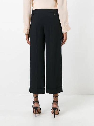 Shop Chloé Cropped Tailored Trousers In Black