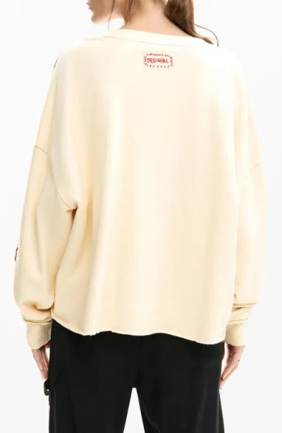 Desigual X Mickey And Minnie Mouse Graphic-print Sweatshirt In Neutral