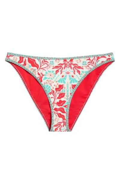 Ramy Brook Isla Printed Bikini Bottom In Orange