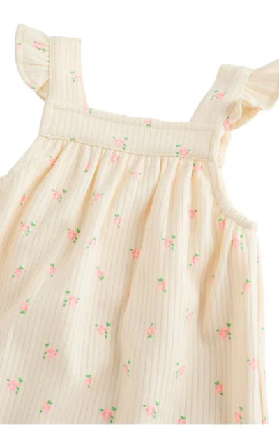 Next Floral Loose Romper In Neutral
