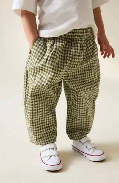 Next Kids' Checkerboard Print Pants In Multi