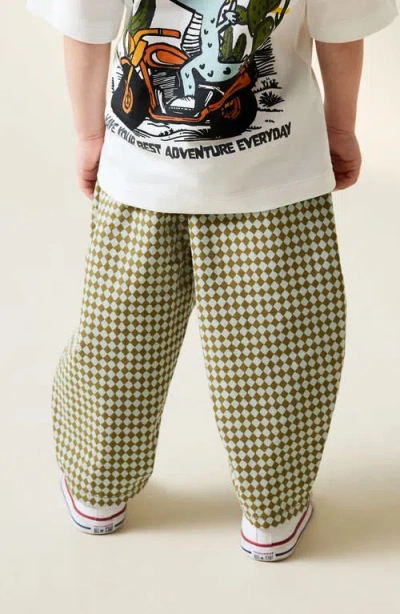 Next Kids' Checkerboard Print Pants In Multi