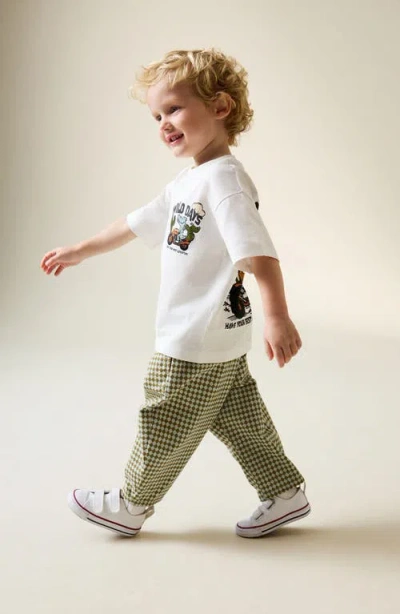 Next Kids' Checkerboard Print Pants In Multi