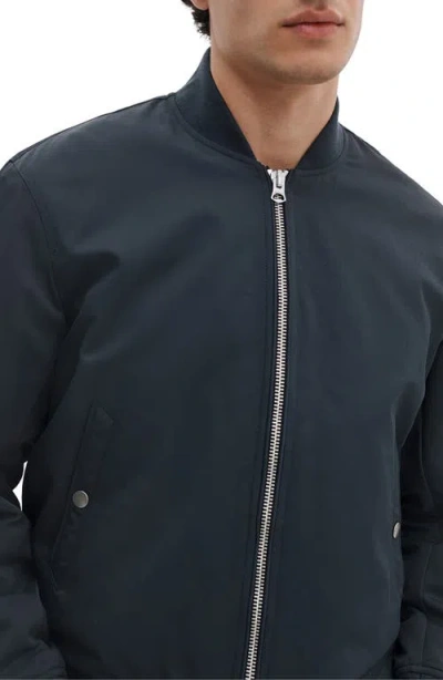 Rag & Bone Manston Nylon Bomber Jacket In Blue
