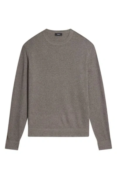 Theory Riland Crewneck Sweater In Gray