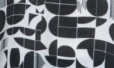 Apny Print Cap Sleeve Shell In Black