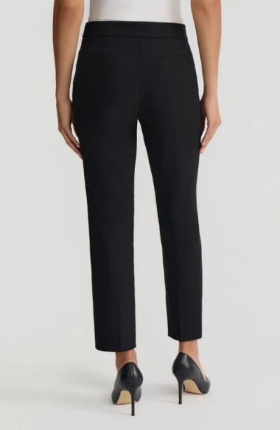 Kasper The Audrey Pull-on Straight Leg Pants In Black