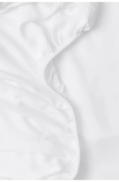 Barefoot Dreams Washed Fitted Sheet In White