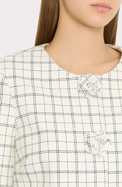Milly Mika Plaid Crop Jacket In Multi