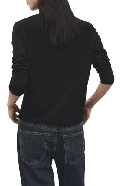 Mango Turtle Knit Sweater In Blue