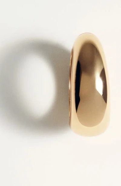 Mango Rigid Volume Bangle In Gold