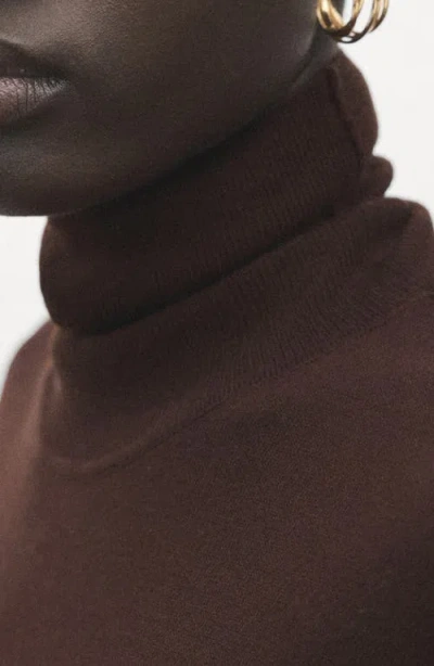 Mango Turtle Knit Sweater In Brown