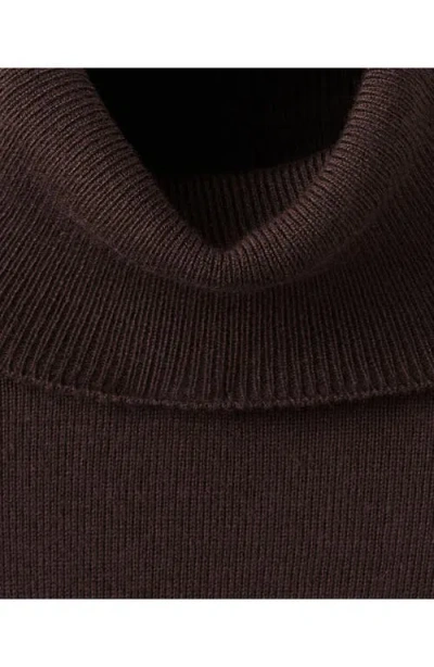 Mango Turtle Knit Sweater In Brown