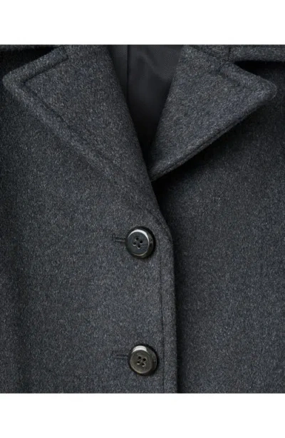 Mango Wool Blend Coat In Black