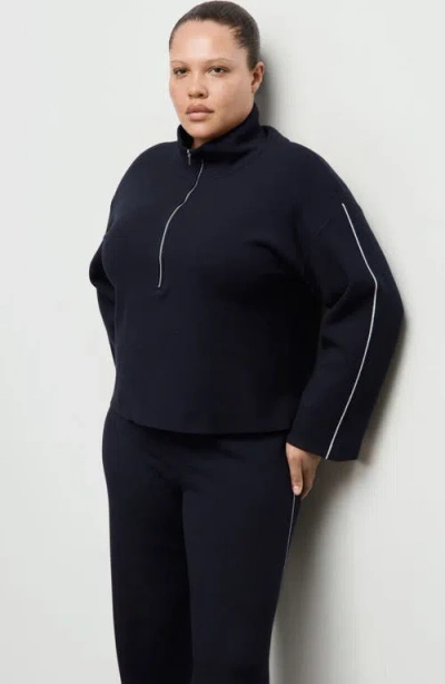Mango Split Hem Pull-on Straight Leg Knit Pants In Black