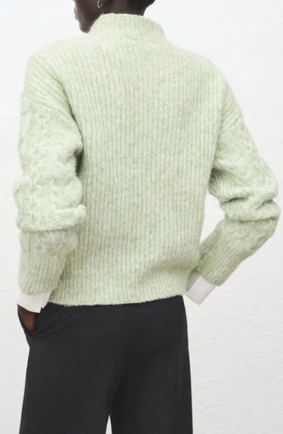 Mango Perkins Cable Stitch Sweater In Multi