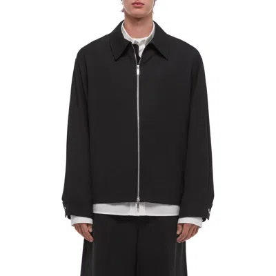 Helmut Lang Wool Gabardine Jacket In Black