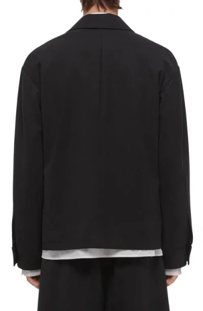 Helmut Lang Wool Gabardine Jacket In Black