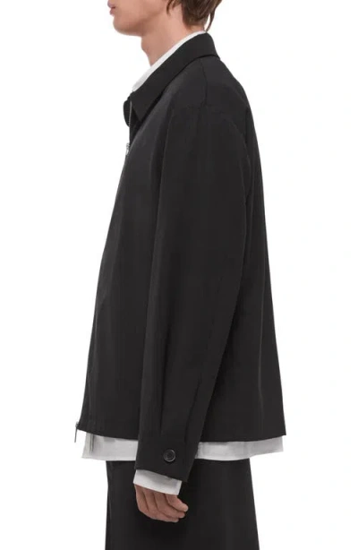Helmut Lang Wool Gabardine Jacket In Black
