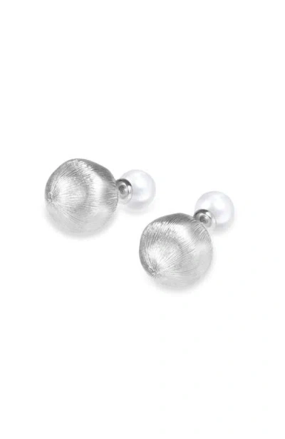 Rc Retro Chic Duo Studs Earrigns In Silver