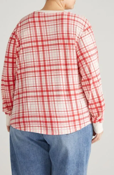 Universal Standard Long Sleeve V-rex Tee In Pink