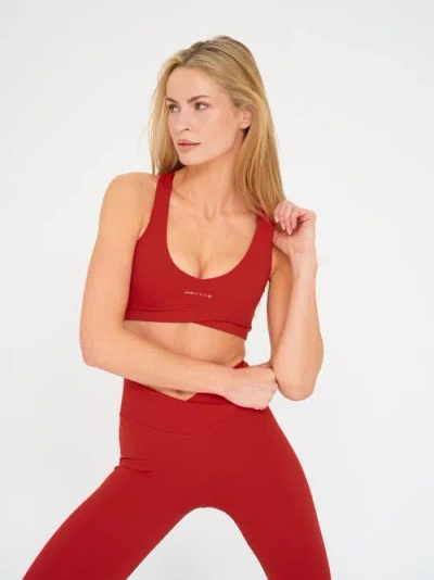 Revyve Active Active Scoop Bra In Spicy In Red
