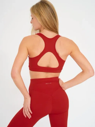 Revyve Active Active Scoop Bra In Spicy In Red