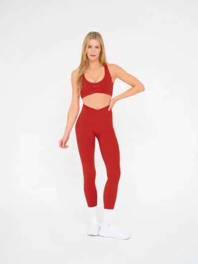 Revyve Active Active Scoop Bra In Spicy In Red