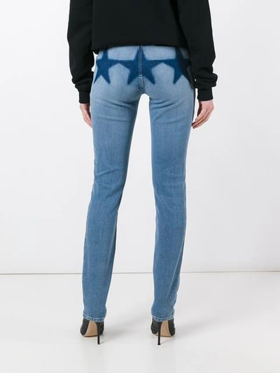 Shop Givenchy Star Print Slim Fit Jeans In Blue