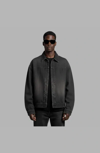 Blvck Gradient Denim Jacket In Black