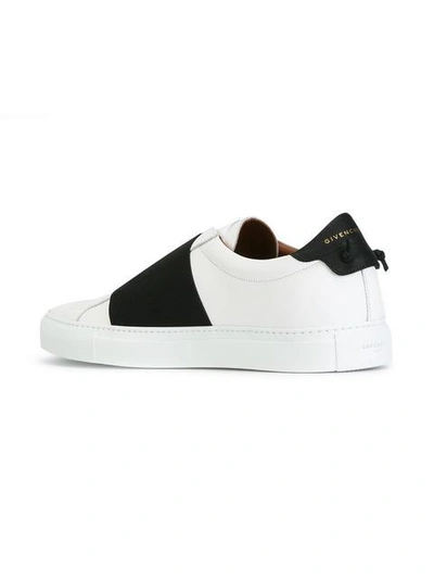 Shop Givenchy Elasticated Strap Sneakers In White