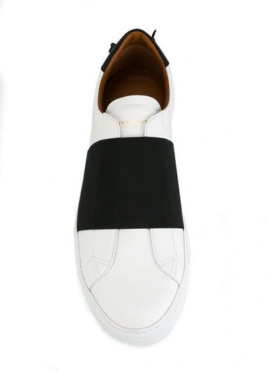Shop Givenchy Elasticated Strap Sneakers In White
