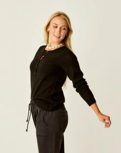Cave Designs Amara Pointelle Sweater In Black