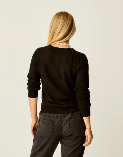 Cave Designs Amara Pointelle Sweater In Black