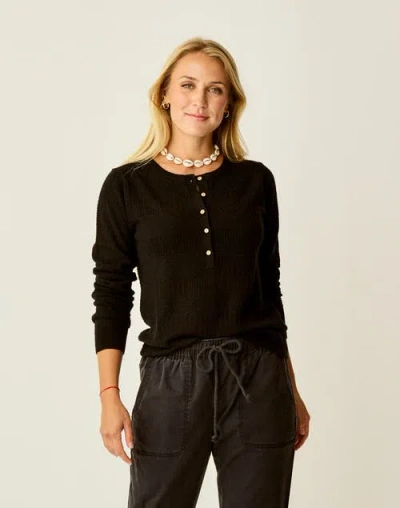 Cave Designs Amara Pointelle Sweater In Black