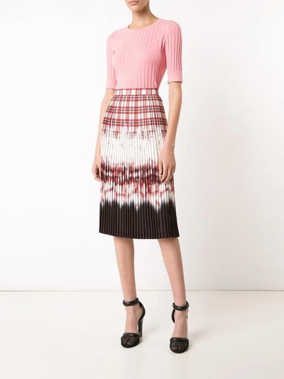 Shop Altuzarra Tie Dye Pleated Skirt