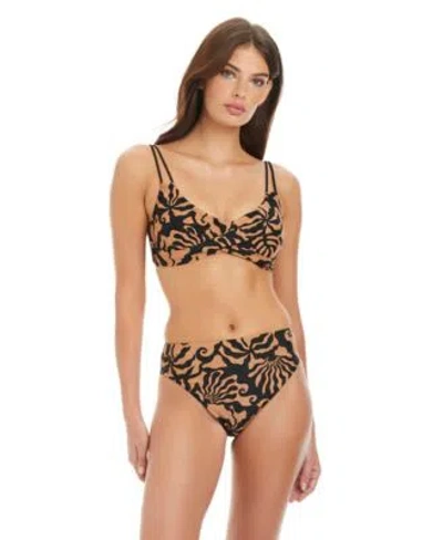 Sanctuary Shell We Twist Front Bra Top In Black