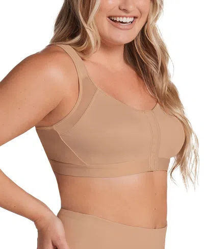 Leonisa Multi-functional Unlined Wireless Posture Corrector Bra In Golden Beige In Brown