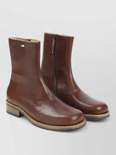 Our Legacy Daimono Boots In Whisky-colored Calfskin In Brown