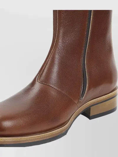 Our Legacy Daimono Boots In Whisky-colored Calfskin In Brown