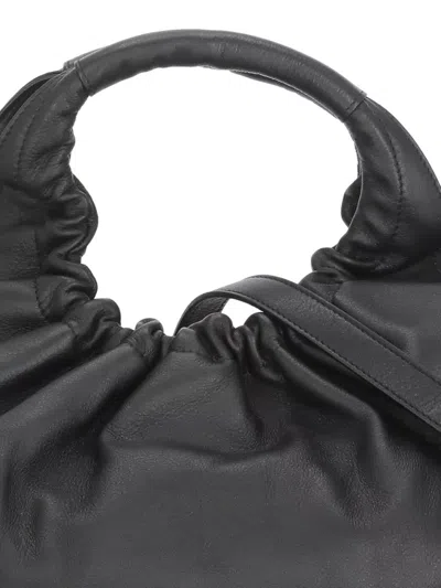 Antonelli Leather Shoulder Bag Ruched Handle Strap