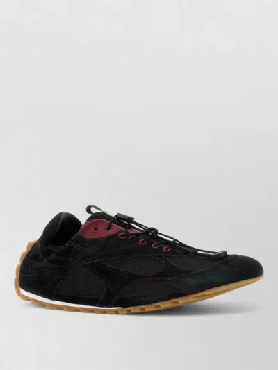 Bottega Veneta Black Fabric And Suede Orbit Flash Sneakers In Black