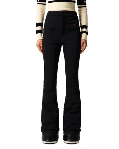 Perfect Moment Womens Pm Black Aurora High-rise Flared Softshell Ski Trousers
